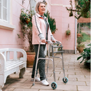 Andador de Alumínio 3 em 1 D10 + Par de Rodas - Dellamed