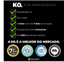 Bandagem Elástica Adesiva Kinesiológica Rainbow KO.- Kit X 4 Unidades - Dellamed