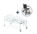 Cama Hospitalar DX2 até 180 + Cadeira de Transporte D90 - Dellamed