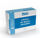 Lâmina de Bisturi Aço Inoxidável - Caixa com 100 Unidades (Kit Com 10 Caixas) - Medix