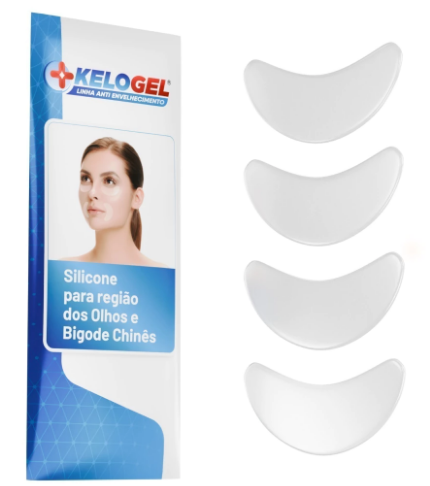 ADESIVO DE SILICONE ANTISSINAIS KIT PREMIUM 2 - COLO 1UN + GLABELA 1UN + TESTA 1UN + OLHOS 4UN KELOGEL - MEDFORMA