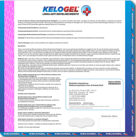 ADESIVO DE SILICONE ANTISSINAIS REGIÃO TESTA KELOGEL 1UN - MEDFORMA