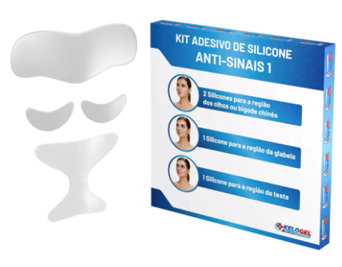 ADESIVO DE SILICONE ANTISSINAIS REGIÃO GLABELA 1UN + TESTA 1UN + OLHOS 2UN KELOGEL - MEDFORMA