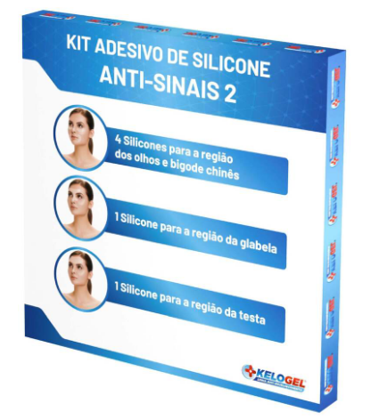 ADESIVO DE SILICONE ANTISSINAIS REGIÃO GLABELA 1UN + TESTA 1UN + OLHOS 4UN KELOGEL  - MEDFORMA