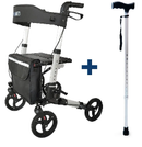 Andador D14 + Bengala Tipo T - Dellamed