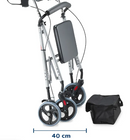 Andador de Alumínio Dobrável 4 Rodas com Assento D12 - Dellamed