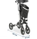Andador de Alumínio Compacto 4 Rodas até 135 Kg D14 - Dellamed