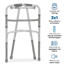 Andador em Alumínio 3 em 1 D10 Pop - Dellamed