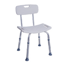 Banco Para Banho com Encosto e Altura Regulável até 135 Kg D2 - Dellamed