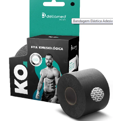 Bandagem Elástica Adesiva Kinesiológica - Dellamed