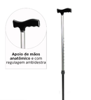 Bengala 4 Pontas com Regulagem de Altura até 90 Kg D9 - Dellamed