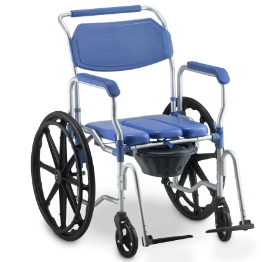 Cadeira de Banho D65 em Alumínio até 150kg Assento 44 cm - Dellamed