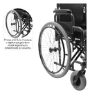 Cadeira de Rodas Aço Dobrável até 120Kg D400 - Dellamed