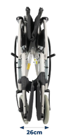 Cadeira de Rodas Dobrável em Aço até 100Kg D100 - Dellamed