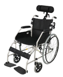 Cadeira de Rodas em Aço Dobrável D100 com Apoio de Cabeça - Dellamed