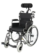 Cadeira de Rodas em Aço Dobrável D400 Com Apoio de Cabeça - Dellamed