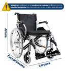 Cadeira de Rodas em Alumínio Dobrável até 120Kg D600 - Dellamed