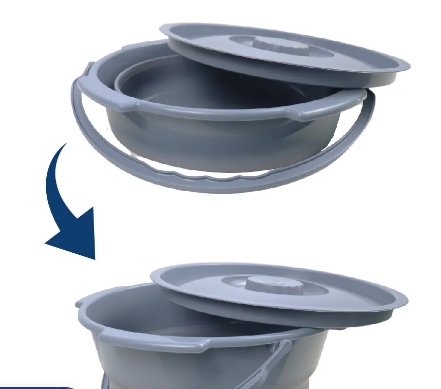 Cadeira de Banho Higiênica D40 + Comadre Retrátil - Dellamed