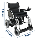 Cadeira de Rodas Motorizada Dobrável até 120 Kg Assento de 44 cm D900 com Cinto De Segurança Torácico - Dellamed