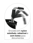 Cadeira de Rodas Motorizada Dobrável até 120 Kg Assento de 44 cm D900 com Cinto De Segurança Torácico - Dellamed