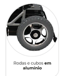 Cadeira de Rodas Motorizada Dobrável até 120 Kg Assento de 44 cm D900 com Cinto De Segurança Torácico - Dellamed