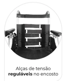 Cadeira de Rodas Motorizada Dobrável até 120 Kg Assento de 45 cm D1000 com Cinto De Segurança Torácico - Dellamed