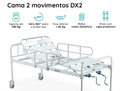 Cama Hospitalar DX2 2 Movimentos até 180 Kg - Dellamed