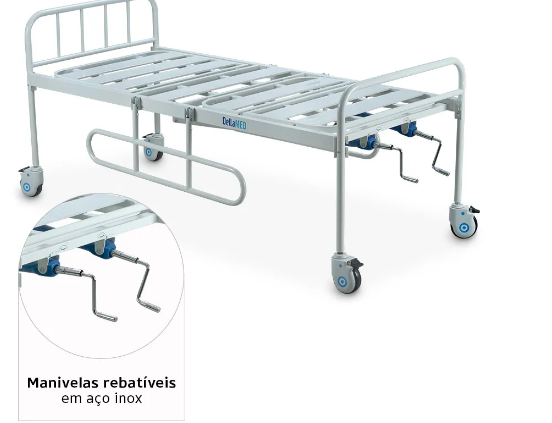 Cama Hospitalar DX2 2 Movimentos até 180 Kg - Dellamed
