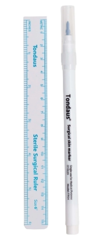 CANETA MARCAÇÃO CIRÚRGICA TONDAUS PONTA GROSSA 1.0MM TR04 01 UN - MEDFORMA