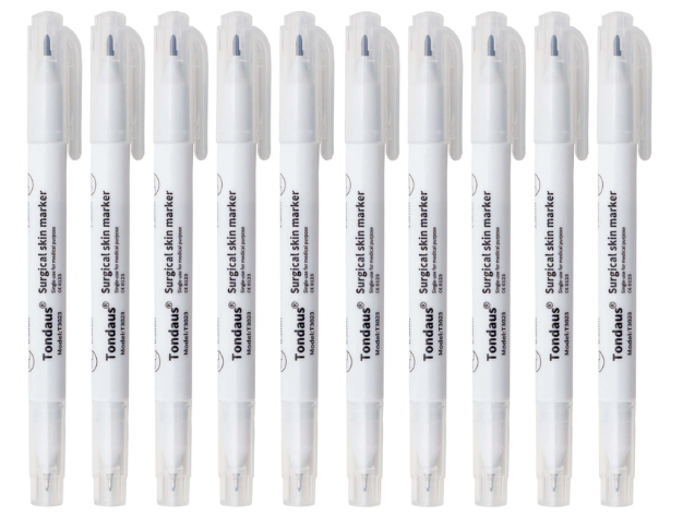 CANETA MARCAÇÃO CIRÚRGICA TONDAUS 3023 PONTA DUPLA 10 UNID - MEDFORMA