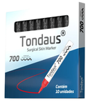 CANETA MARCAÇÃO CIRÚRGICA PONTA 2.0 a 3.0MM COR PRETO CX 10UN TONDAUS 700 - MEDFORMA