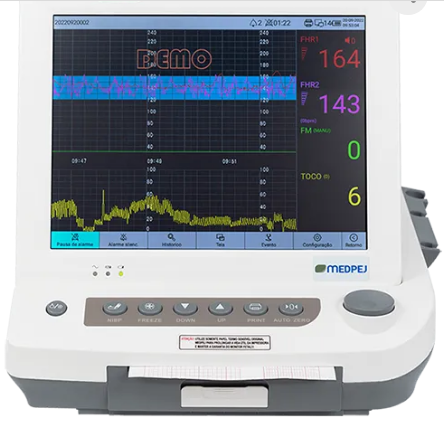Graf Monitor Cardiotocógrafo Monitor Fetal MF 9200 - Cardiotocografia Computadoriza