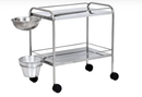 CARRO CURATIVO INOX COM BALDE E BACIA S-0280 - Salutem