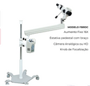 Colposcópio Binocular de Aumento Fixo em 16x com Câmera, 5 Rodízios e Braço Articulável - PE 7000 FBRDC Elegancy - MEDPEJ