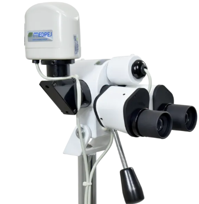Colposcópio Binocular de Aumento Fixo em 16x com Câmera, 5 Rodízios e Braço Articulável - PE 7000 FBRDC - MEDPEJ