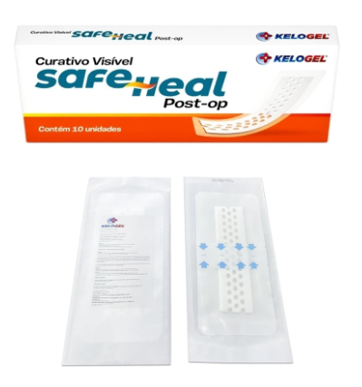 CURATIVO VISÍVEL SAFE HEAL POST-OP 10x20 (5x15) 1UN KELOGEL - MEDFORMA