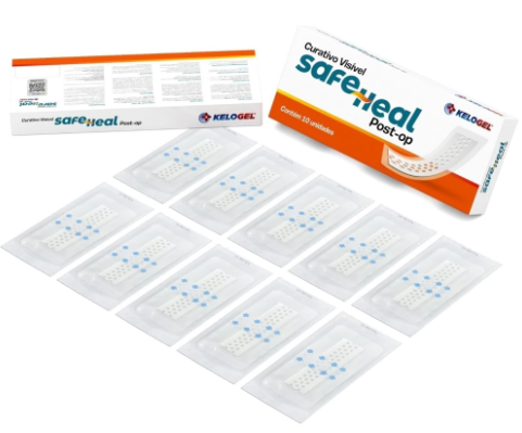 CURATIVO VISÍVEL SAFE HEAL POST-OP 10x20 (5x15) 10UN KELOGEL - MEDFORMA