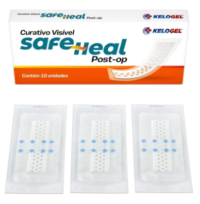 CURATIVO VISÍVEL SAFE HEAL POST-OP 10x20 (5x15) 3UN KELOGEL - MEDFORMA
