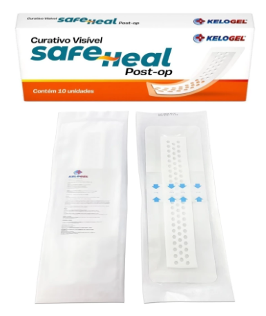 CURATIVO VISÍVEL SAFE HEAL POST-OP 10x30 (5x25) 2UN KELOGEL - MEDFORMA