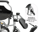 Cadeira de Rodas em Alumínio Dobrável até 120Kg D600 - Dellamed