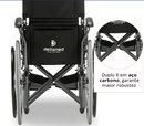 Cadeira de Rodas Aço Dobrável até 120Kg D400 - Dellamed
