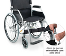 Cadeira de Rodas Dobrável em Aço até 120 Kg D100 - Dellamed