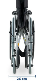 Cadeira de Rodas Dobrável em Aço até 120 Kg D100 - Dellamed