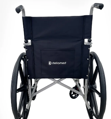 Cadeira de Rodas Manual Até 100kg Com Encosto Rebatível D100 POP - Dellamed