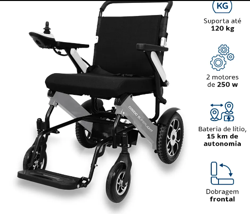 Cadeira de Rodas Motorizada D3000 Super Light - Dellamed