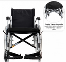 Kit Cadeira de Rodas Manual em Alumínio Dobrável D600 (T44) com Apoio de Cabeça - Dellamed