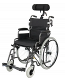 Cadeira de Rodas Manual em Aço Dobrável D400 com Apoio de Cabeça (T40) - Dellamed