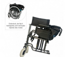 Cadeira de Rodas Manual em Aço Dobrável D400 com Apoio de Cabeça (T40) - Dellamed