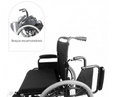 Cadeira de Rodas Manual em Aço Dobrável D400 com Apoio de Cabeça (T40) - Dellamed