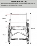 Kit Cadeira de Rodas Manual em Alumínio Dobrável D600 (T40) com Apoio de Cabeça - Dellamed